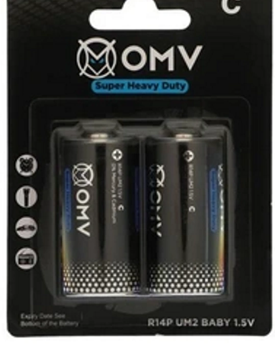 باتری متوسط Super Heavy Duty کارتی 2 عددی او ام وی OMV