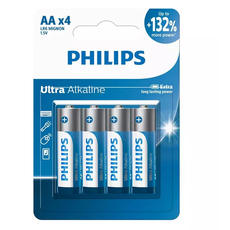 باتری قلمی فیلیپس مدل Ultra Alkaline بسته چهار عددی