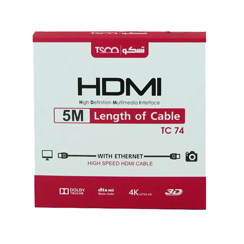 کابل HDMI تسکو مدل TC 74 به طول 5 متر | TSCO - Image 4