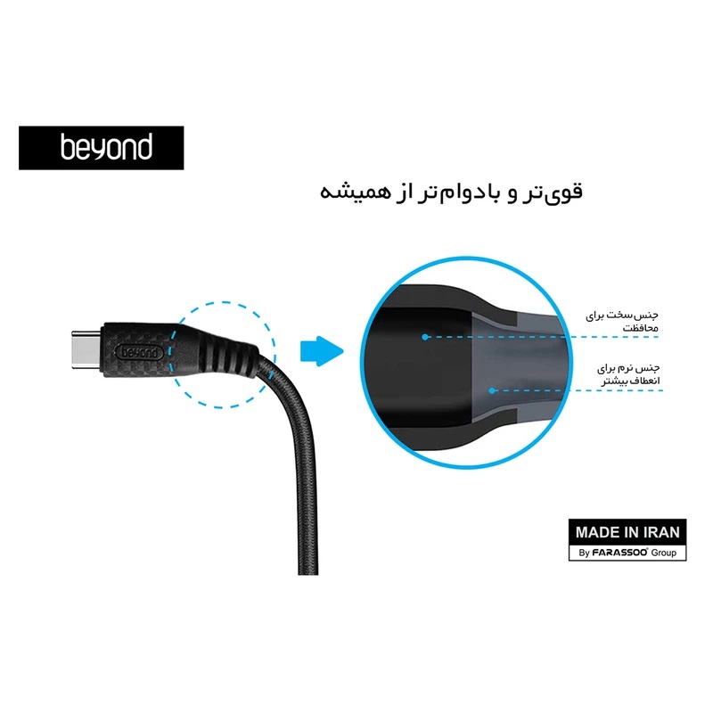 کابل تبدیل USB به USB-C بیاند مدل BA-306 - Image 3
