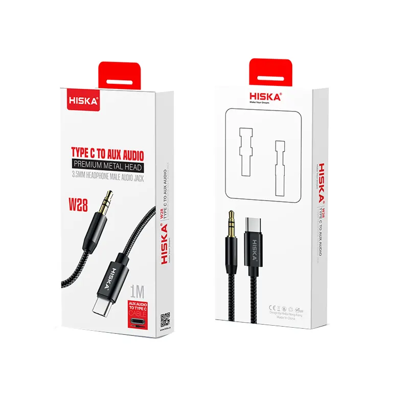 کابل تبدیل USB-C به AUX هیسکا مدل W28 ا Hiska - Image 3