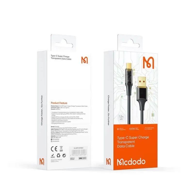 کابل تبدیل USB به USB-C مک دودو مدل CA2090 طول 1.2 متر | MCdodo - Image 4